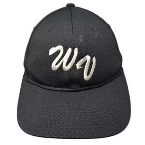 Augusta Baseball Cap Hat Black White WV OS Embroidered Mesh Strapback Athletic